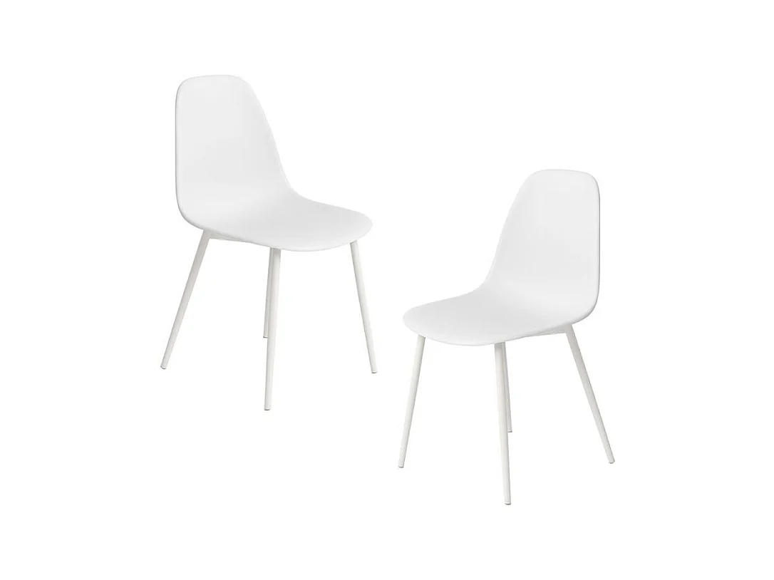 Packs Sillas Comedor - Pack 2 Sillas White Teok Polipiel - Blanco