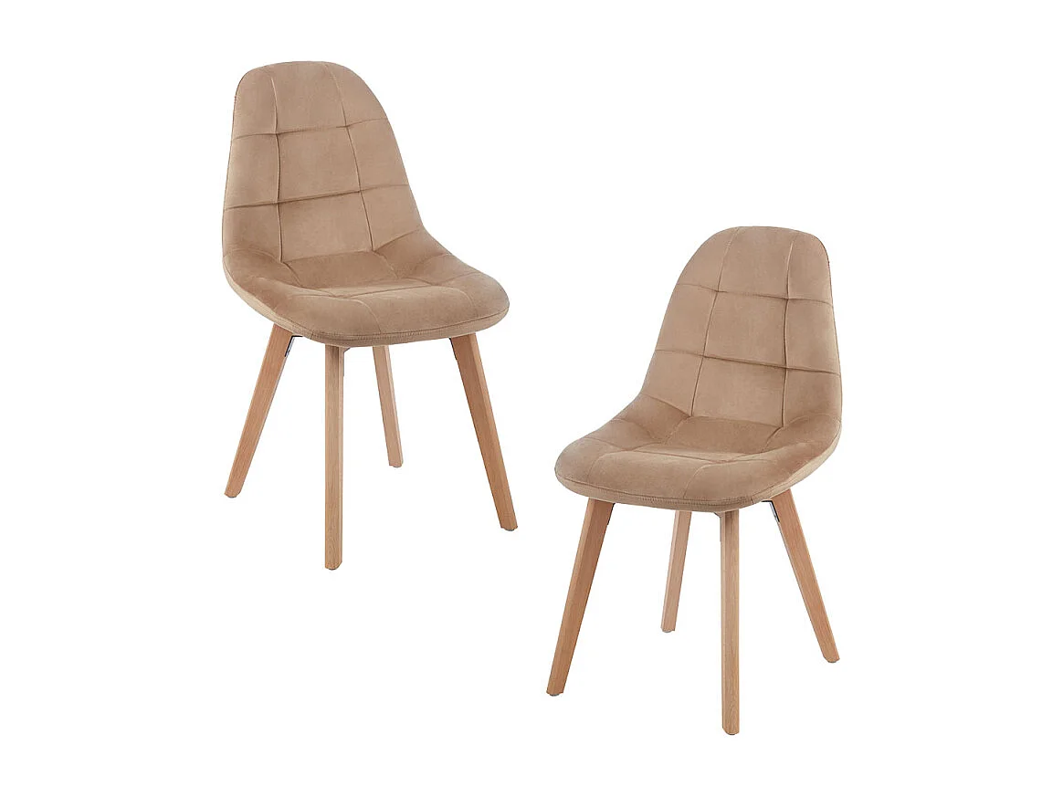 Packs Sillas Comedor - Pack 2 Sillas Kelen Terciopelo - Champán