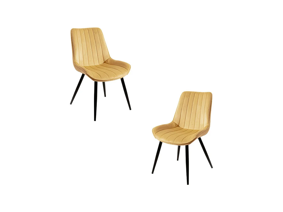 Packs Sillas Comedor - Pack 2 Sillas Lene Terciopelo - Mostaza