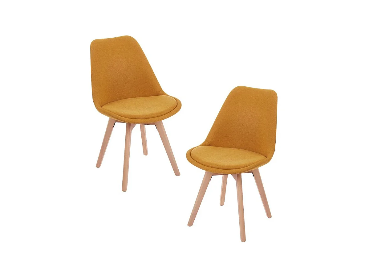 Packs Sillas Comedor - Pack 2 Sillas Synk Tela - Mostaza