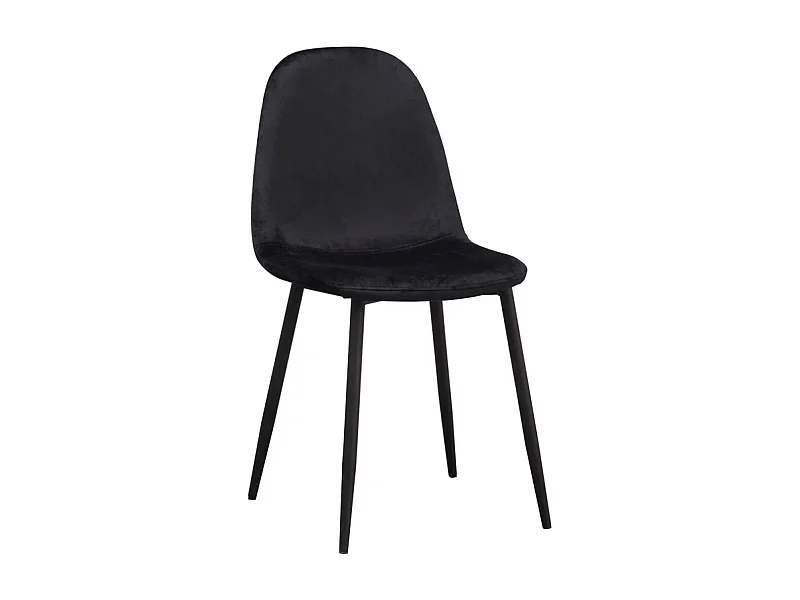 Packs Sillas Comedor - Pack 2 Sillas Teok Black Terciopelo - Negro