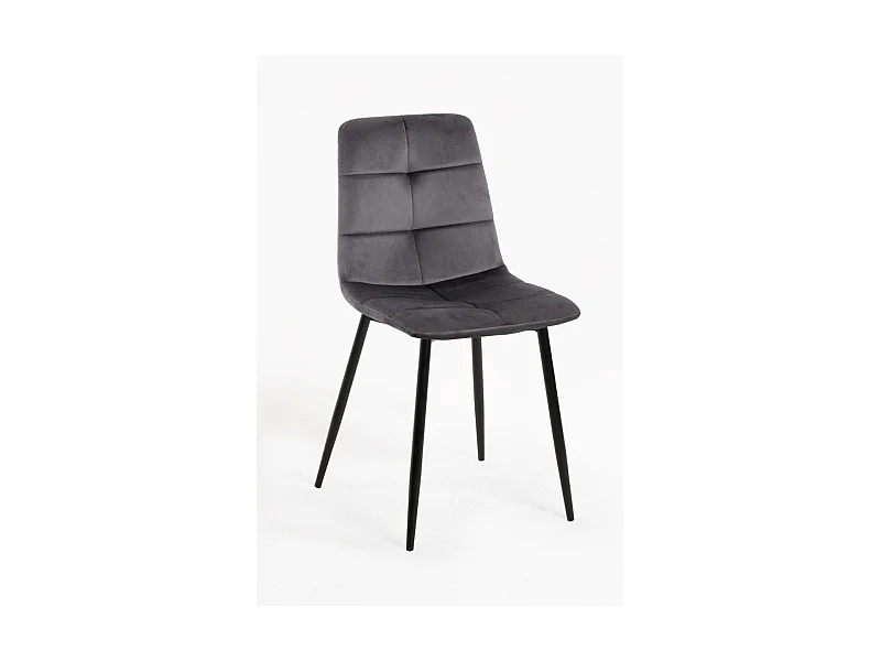 Sillas Comedor - Silla Daris Terciopelo - Gris oscuro