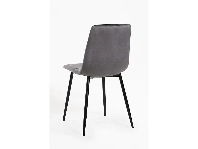 Sillas Comedor - Silla Daris Terciopelo - Gris oscuro
