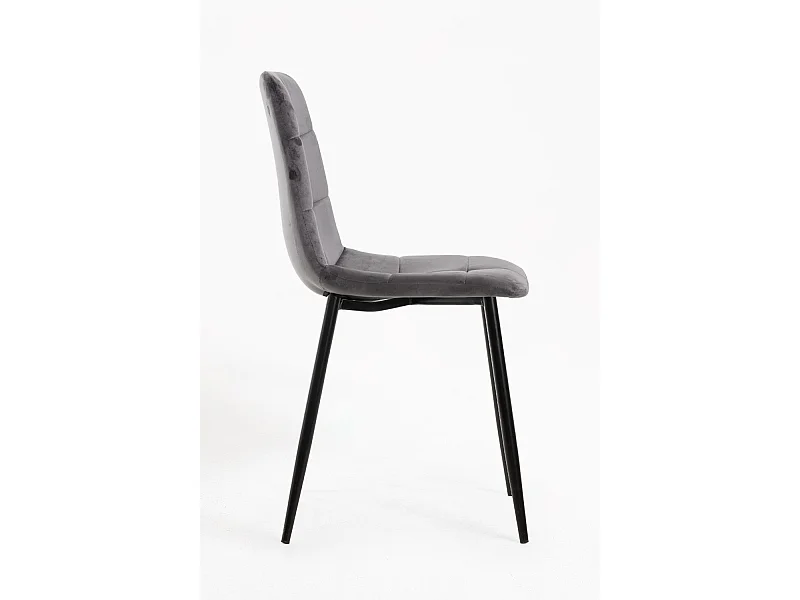 Sillas Comedor - Silla Daris Terciopelo - Gris oscuro
