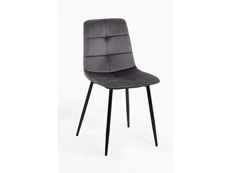 Sillas Comedor - Silla Daris Terciopelo - Gris oscuro