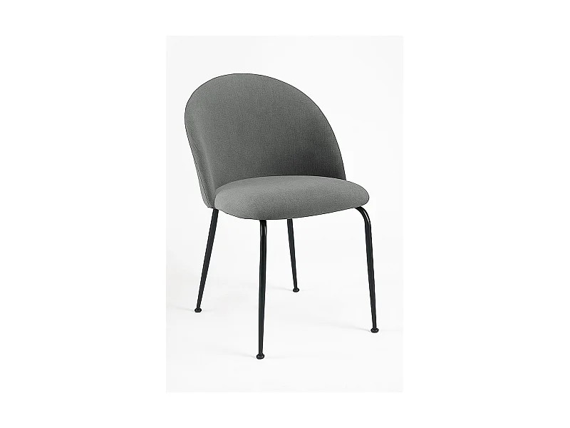 Sillas Comedor - Silla Black Dalnia Tela - Gris oscuro