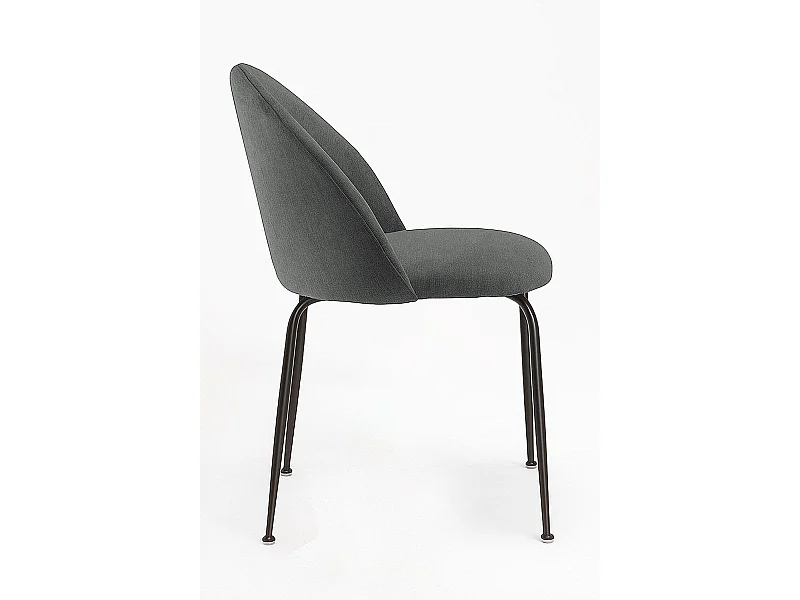 Sillas Comedor - Silla Black Dalnia Tela - Gris oscuro