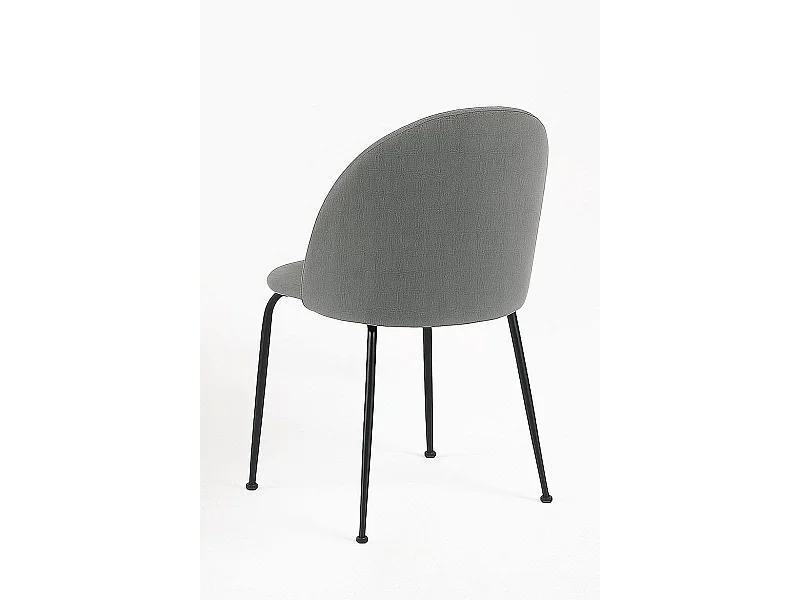 Sillas Comedor - Silla Black Dalnia Tela - Gris oscuro