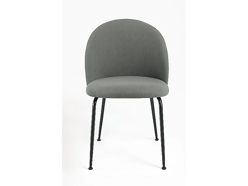 Sillas Comedor - Silla Black Dalnia Tela - Gris oscuro