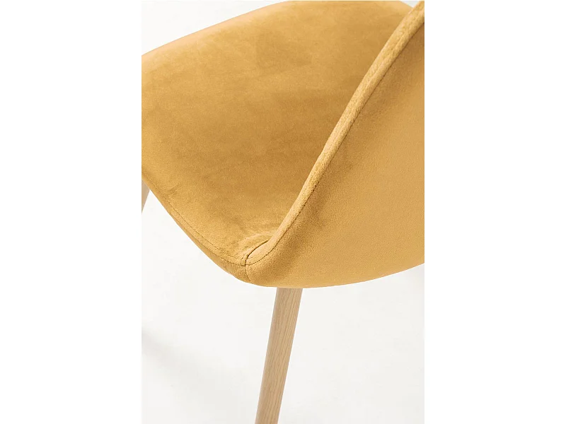 Packs Sillas Comedor - Pack 4 Sillas Teok Terciopelo - Mostaza