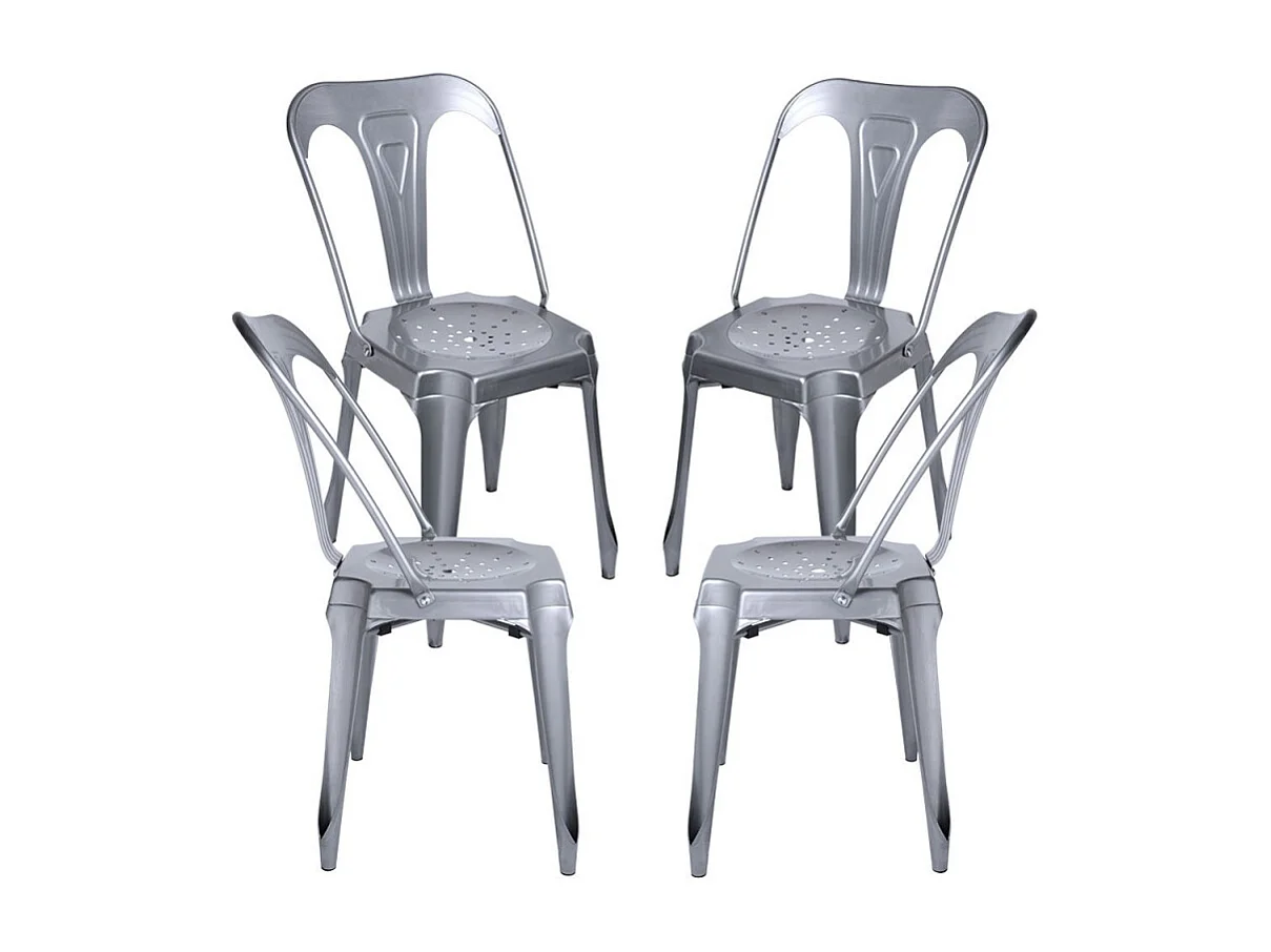 Packs Sillas Comedor - Pack 4 Sillas Ulix - Gris metalizado