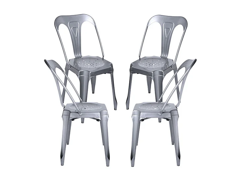 Packs Sillas Comedor - Pack 4 Sillas Ulix - Gris metalizado