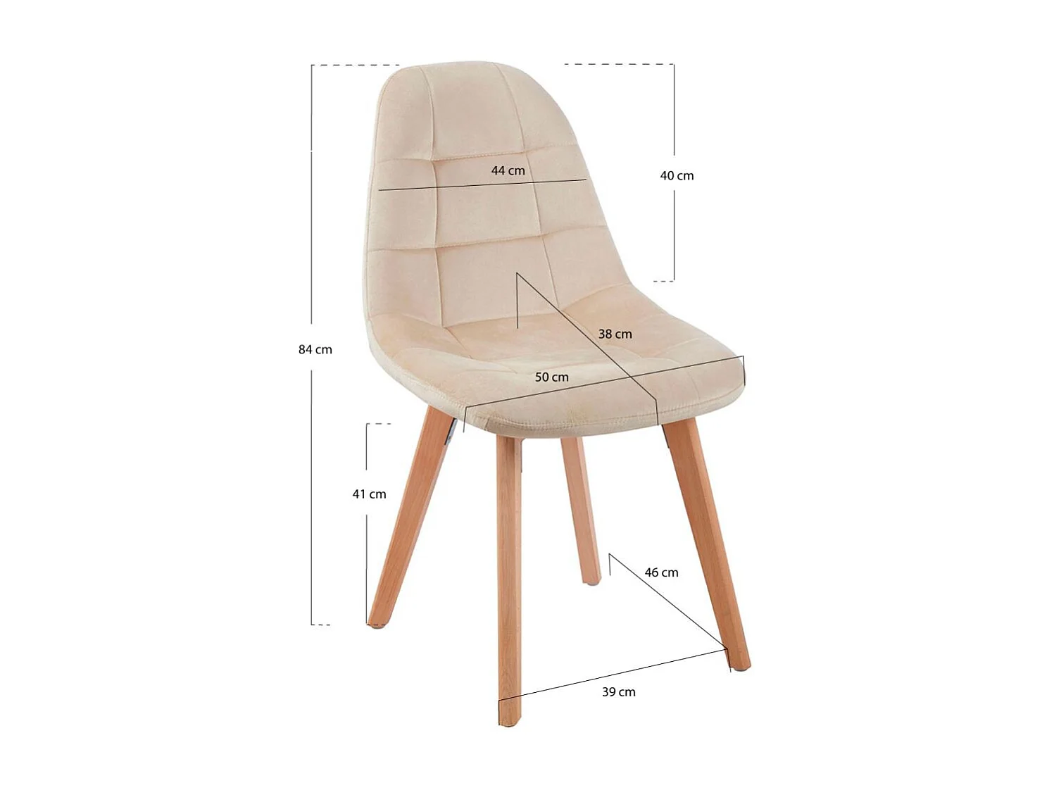 Packs Sillas Comedor - Pack 6 Sillas Kelen Terciopelo - Beige