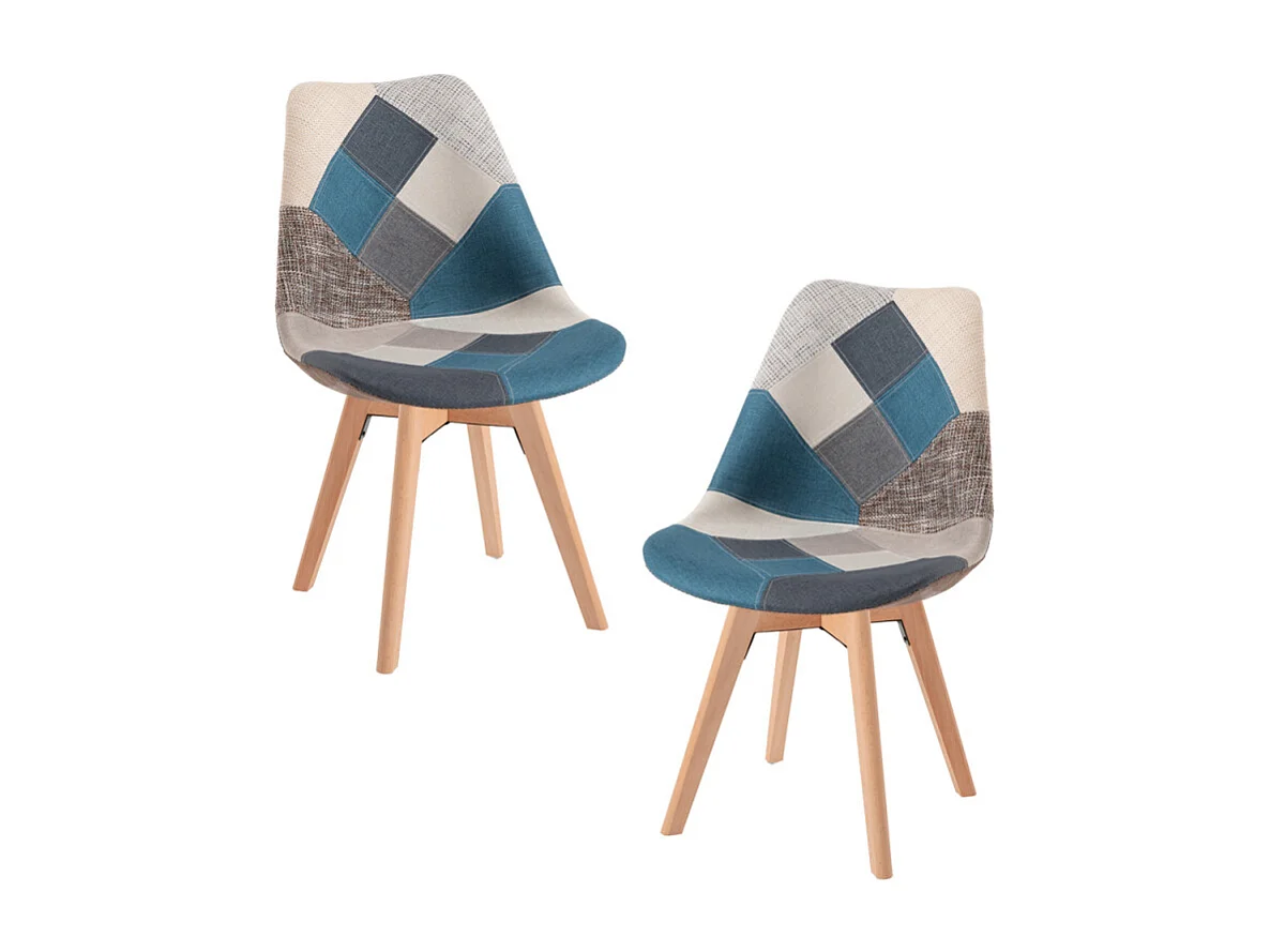 Packs Sillas Comedor - Pack 2 Sillas Synk Patchwork - Azul