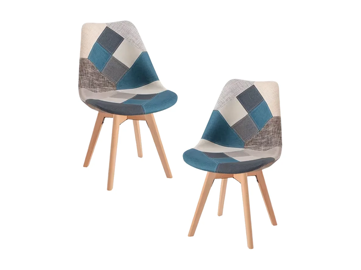 Packs Sillas Comedor - Pack 2 Sillas Synk Patchwork - Azul