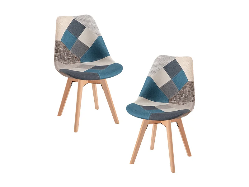 Packs Sillas Comedor - Pack 2 Sillas Synk Patchwork - Azul