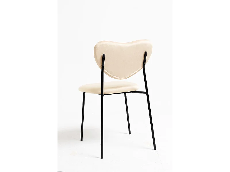 Packs Sillas Comedor - Pack 4 Sillas Cora Black Terciopelo - Beige