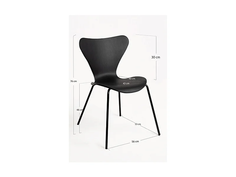 Sillas Comedor - Silla Ceolin - Negro