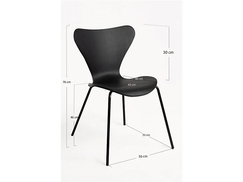 Sillas Comedor - Silla Ceolin - Negro