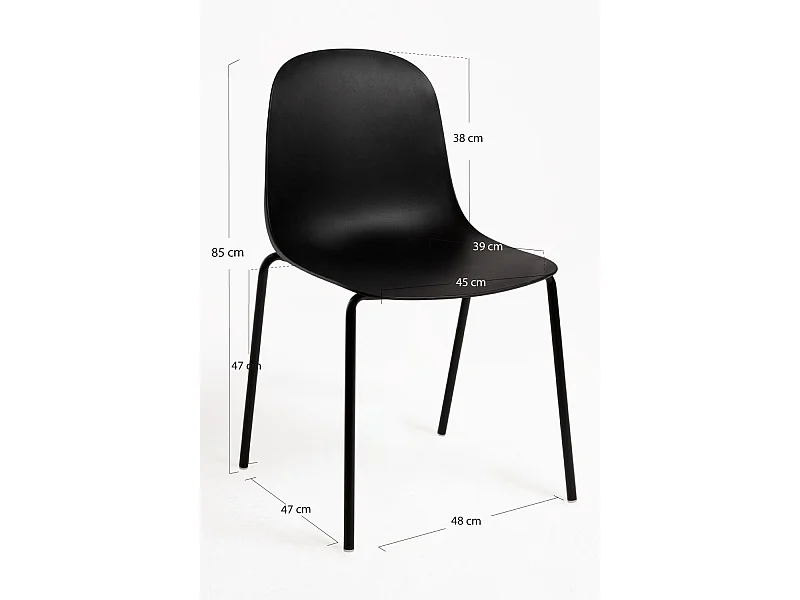 Sillas Comedor - Silla Luson - Negro