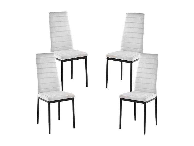Packs Sillas Comedor - Pack 4 Sillas Lauter Terciopelo - Gris claro