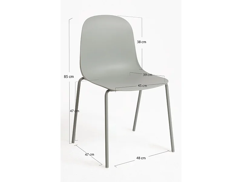 Sillas Comedor - Silla Luson - Gris