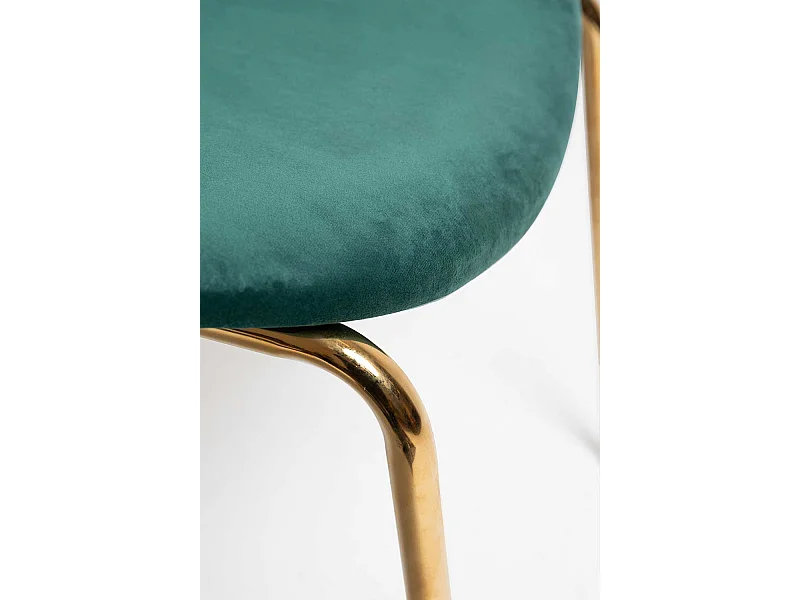 Sillas Comedor - Silla Lenor Golden Terciopelo - Verde