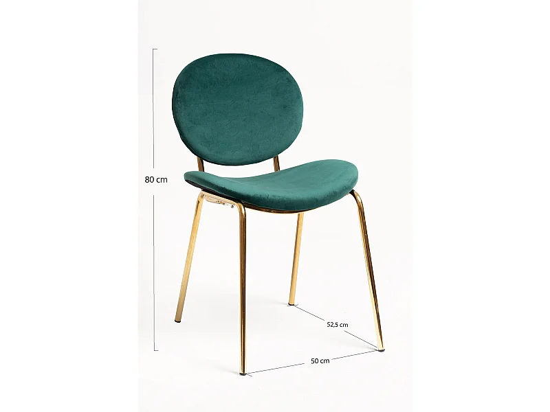 Sillas Comedor - Silla Lenor Golden Terciopelo - Verde