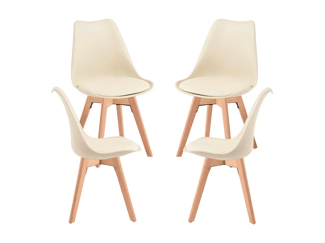 Packs Sillas Comedor - Pack 4 Sillas Synk Basic - Mousse Limón