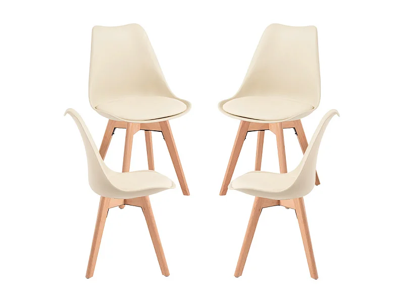 Packs Sillas Comedor - Pack 4 Sillas Synk Basic - Mousse Limón