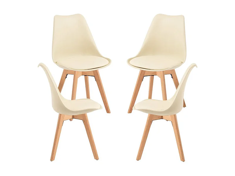 Packs Sillas Comedor - Pack 4 Sillas Synk Basic - Mousse Limón