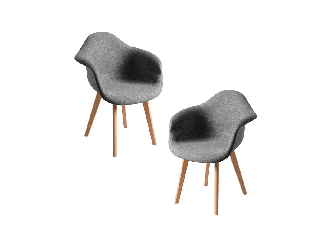 Packs Sillas Comedor - Pack 2 Sillas Belu Tela - Gris oscuro