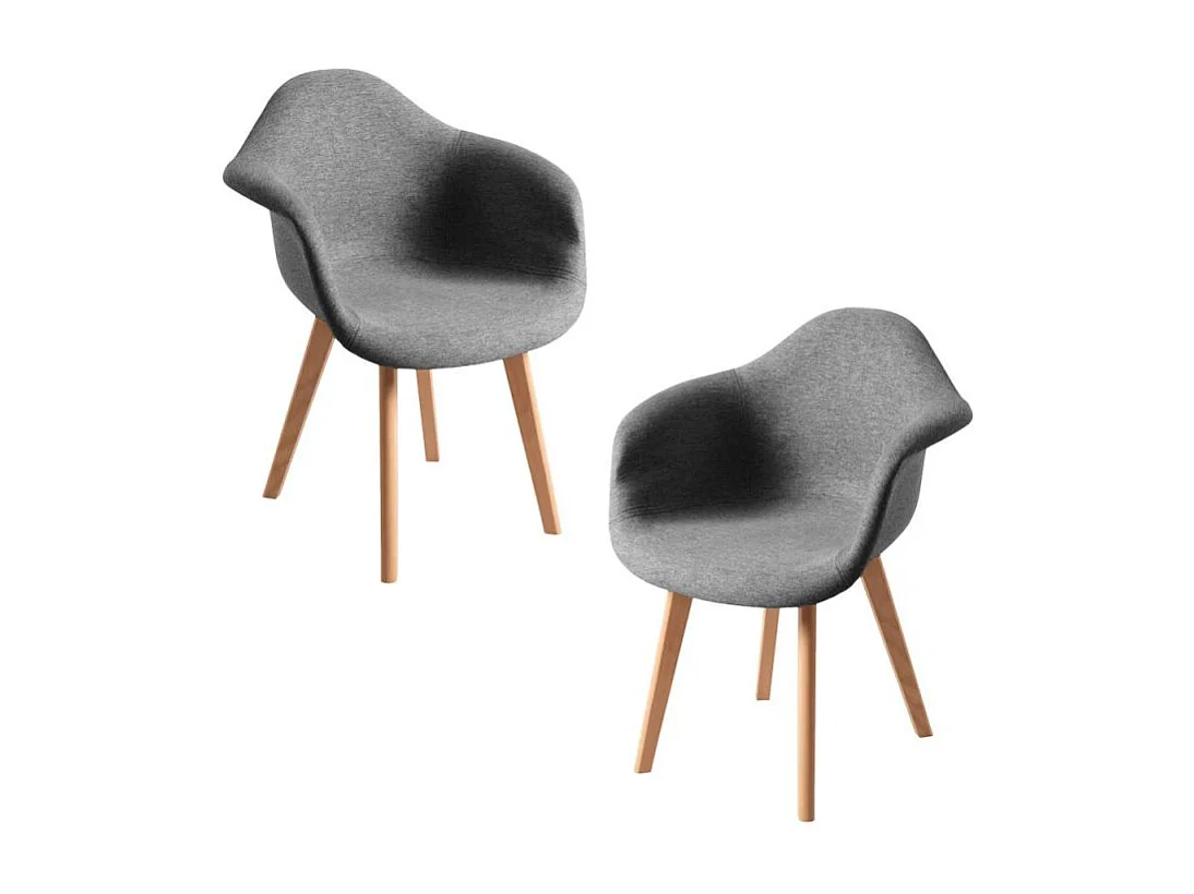 Packs Sillas Comedor - Pack 2 Sillas Belu Tela - Gris oscuro
