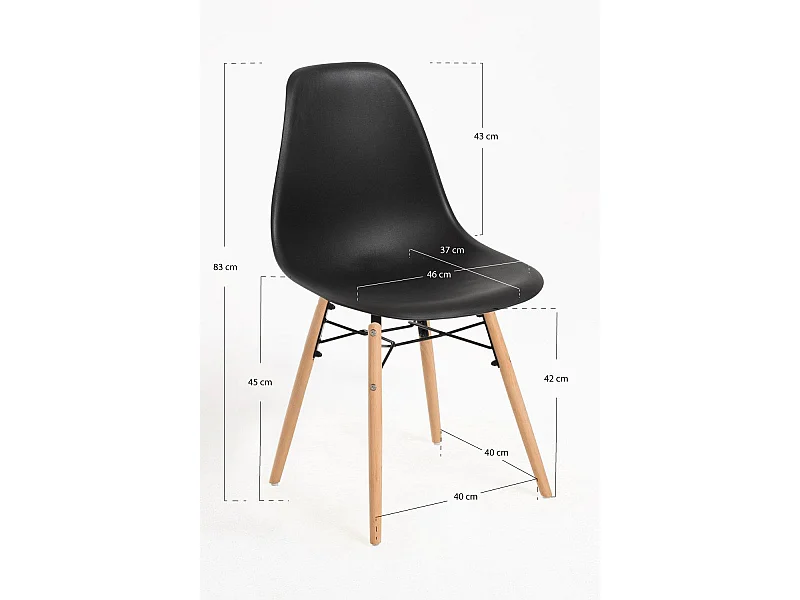 Sillas Comedor - Silla Besy - Negro