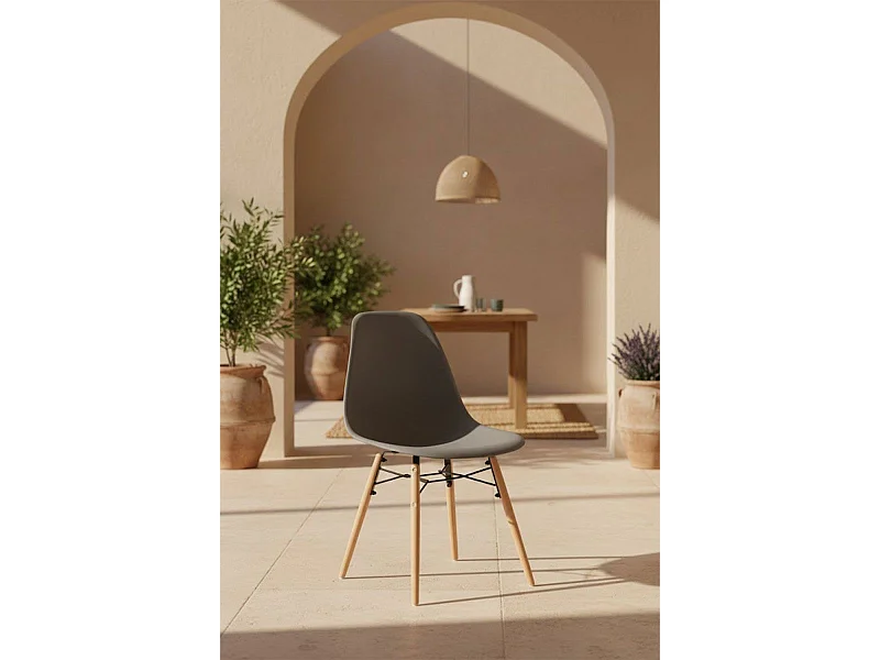 Sillas Comedor - Silla Besy - Gris oscuro