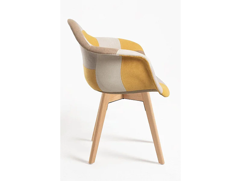 Sillas Comedor - Silla Belu Patchwork - Amarillo