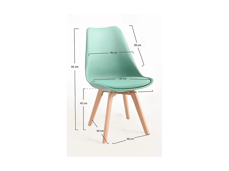 Packs Sillas Comedor - Pack 6 Sillas Synk Basic - Verde Jade