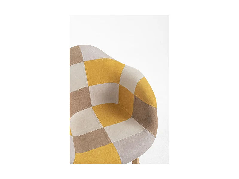 Packs Sillas Comedor - Pack 6 Sillas Belu Patchwork - Amarillo