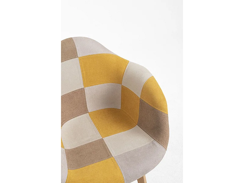 Packs Sillas Comedor - Pack 6 Sillas Belu Patchwork - Amarillo