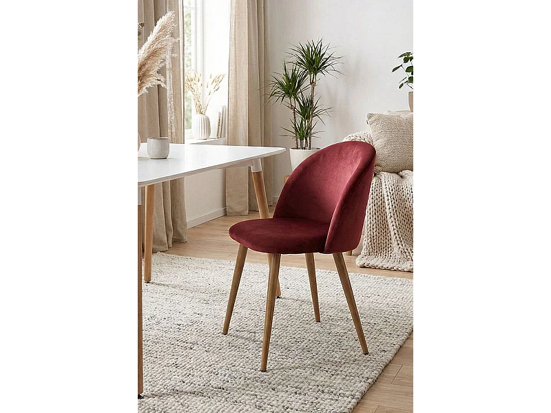 Sillas Comedor - Silla Vint Terciopelo - Fucsia