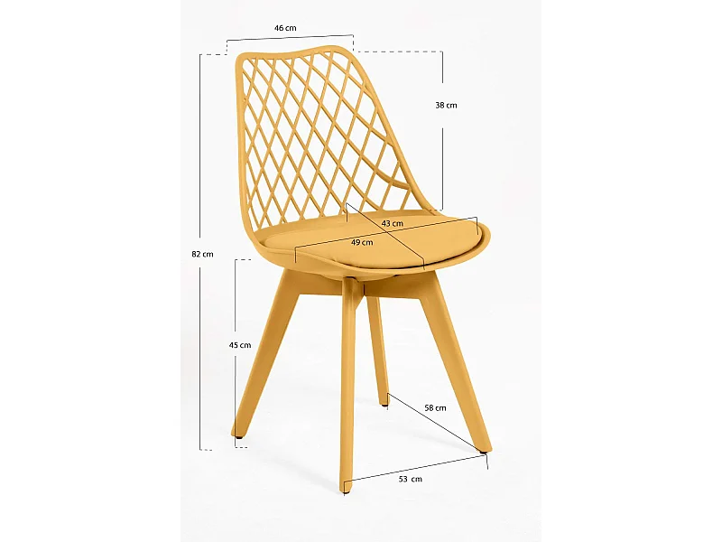 Packs Sillas Comedor - Pack 4 Sillas Mima Suprym - Mostaza