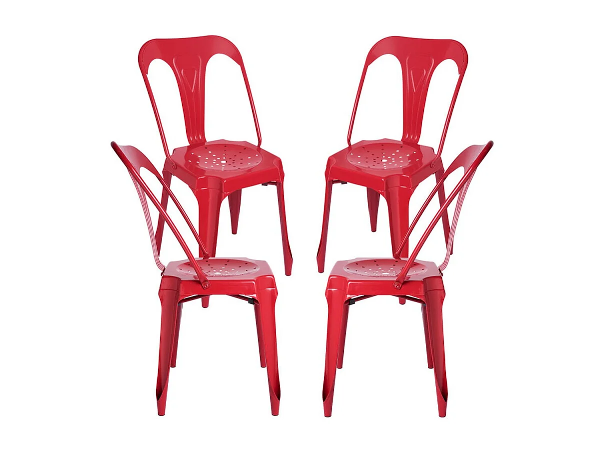 Packs Sillas Comedor - Pack 4 Sillas Ulix - Rojo