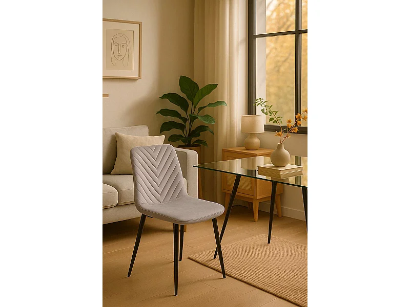 Sillas Comedor - Silla Guri - Gris claro