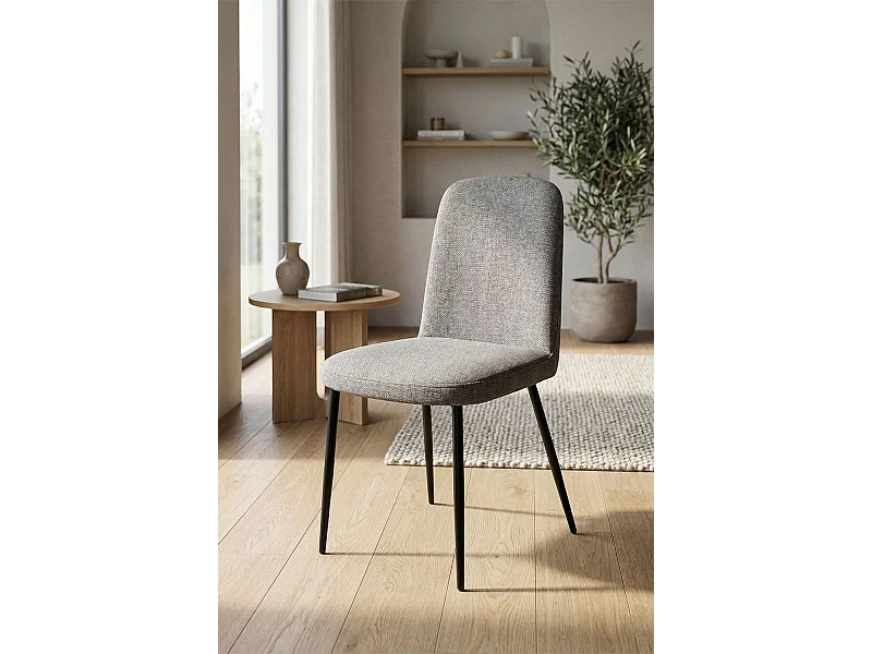Sillas Comedor - Silla Libry Tela - Gris