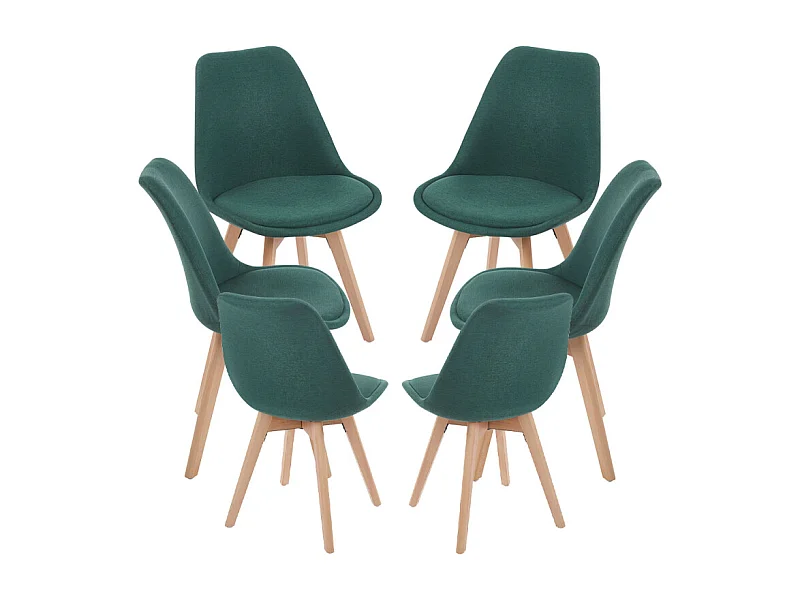 Packs Sillas Comedor - Pack 6 Sillas Synk Tela - Verde