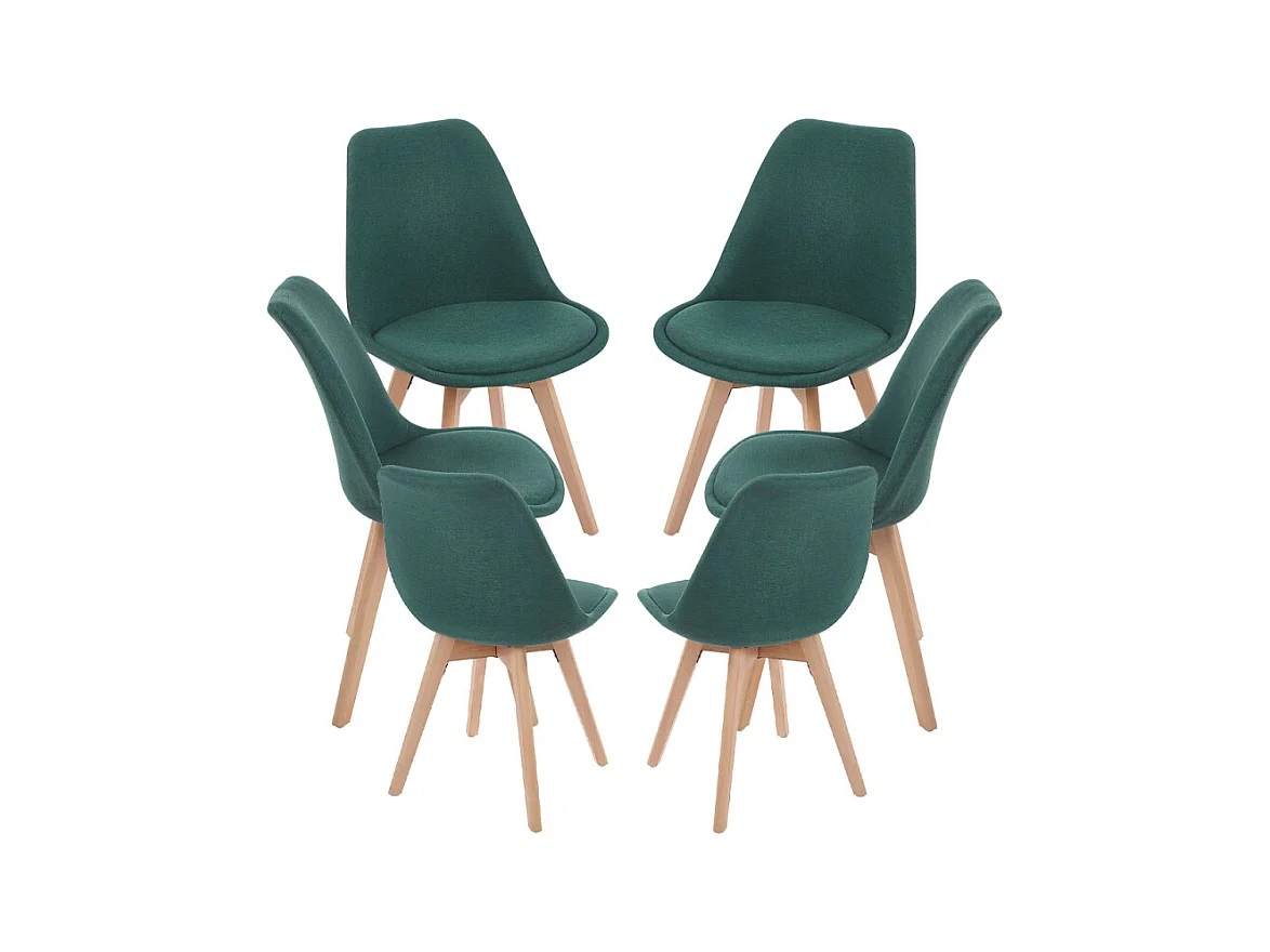 Packs Sillas Comedor - Pack 6 Sillas Synk Tela - Verde