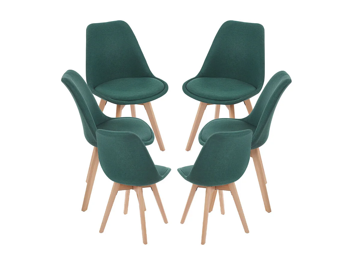 Packs Sillas Comedor - Pack 6 Sillas Synk Tela - Verde