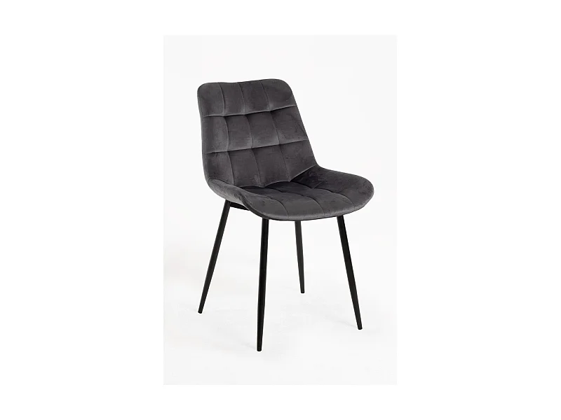 Sillas Comedor - Silla Teray Terciopelo - Gris oscuro