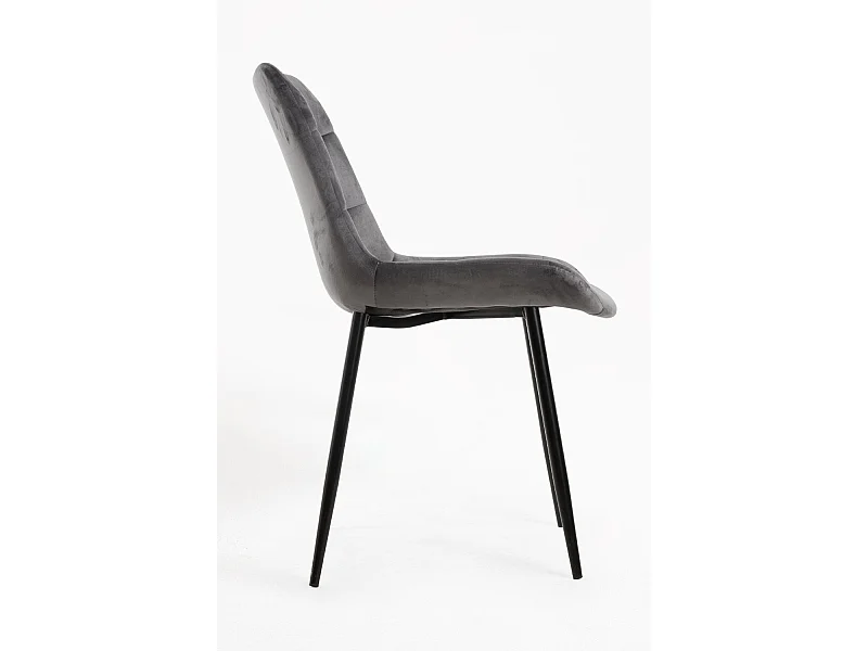 Sillas Comedor - Silla Teray Terciopelo - Gris oscuro