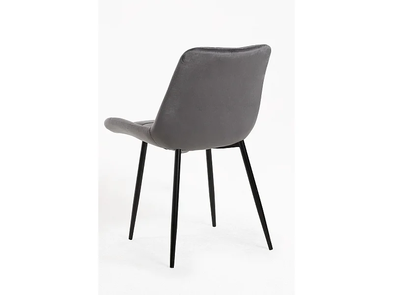 Sillas Comedor - Silla Teray Terciopelo - Gris oscuro